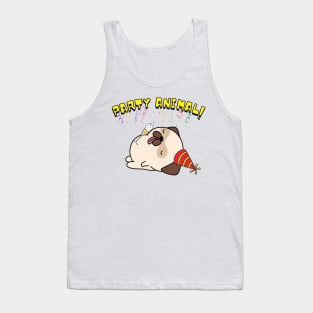 Party Animal Drunk Pug Tank Top